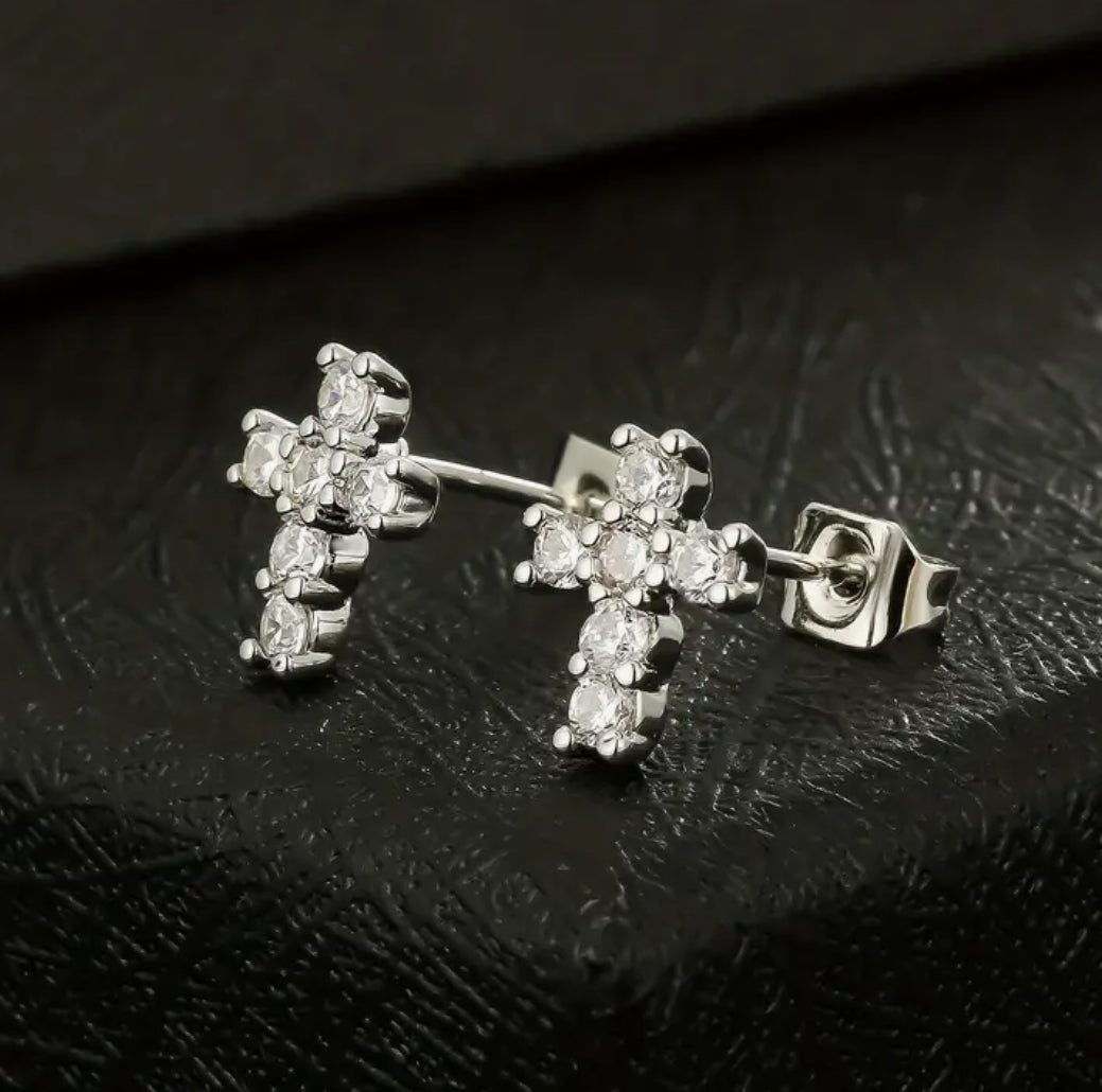 💫 Shine in Faith™ Cross Earrings ( Silver & Gold )