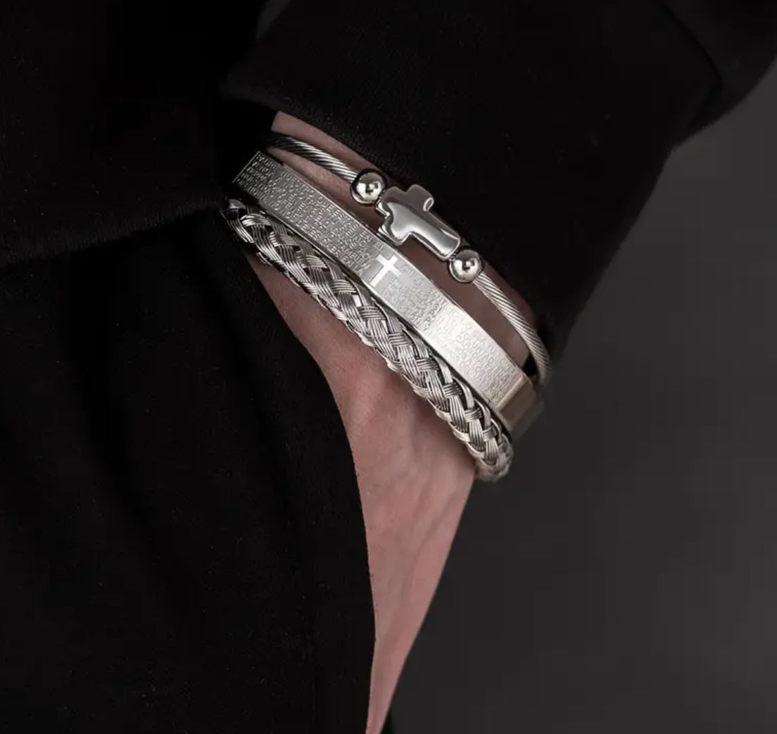 ⛓️ FaithBound™ Cross Bracelet Set