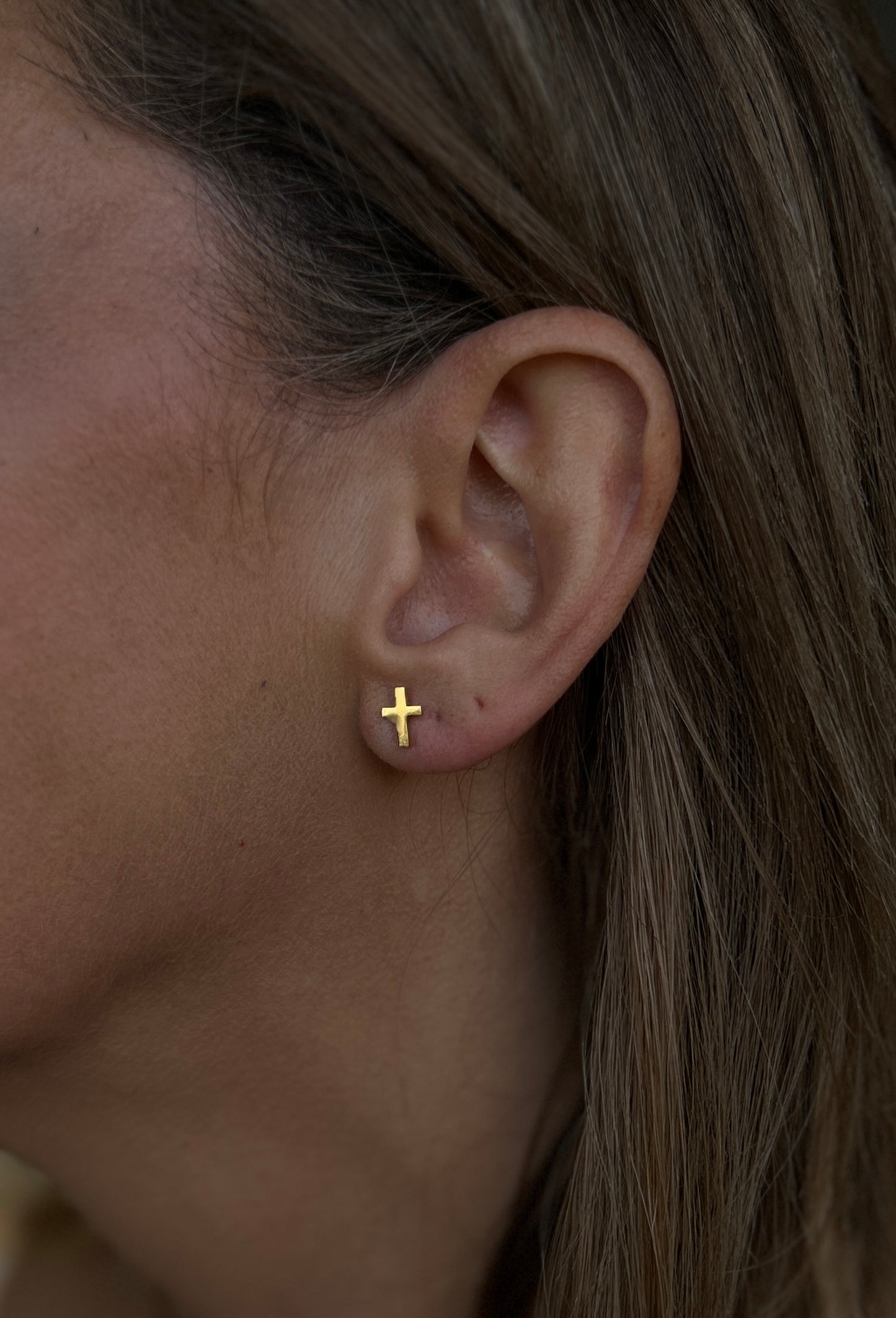 ✨ Infinite Grace™ Cross Studs (Silver & Gold)