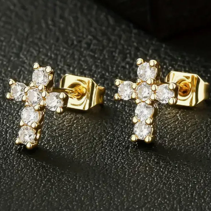 💫 Shine in Faith™ Cross Earrings ( Silver & Gold )