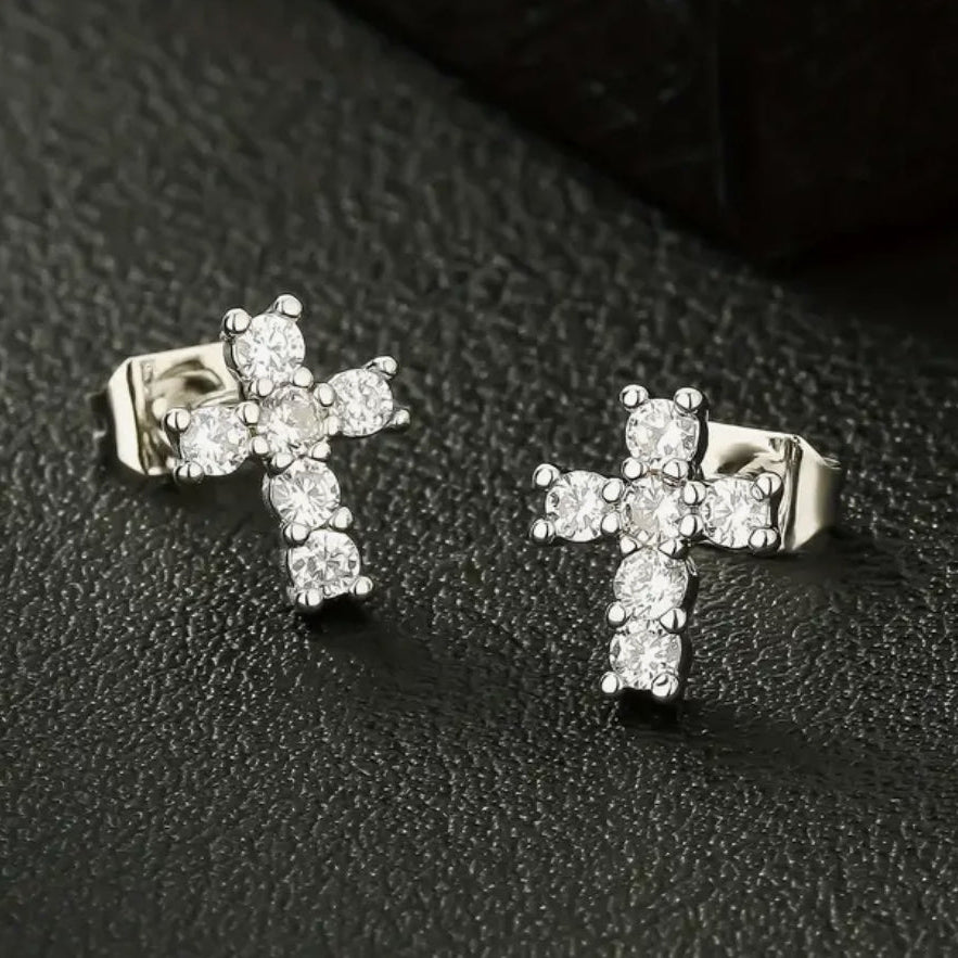 💫 Shine in Faith™ Cross Earrings ( Silver & Gold )