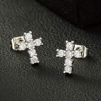 💫 Shine in Faith™ Cross Earrings ( Silver & Gold )