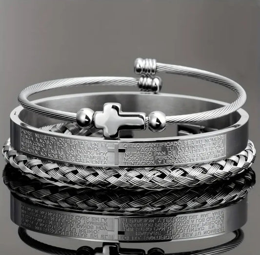 ⛓️ FaithBound™ Cross Bracelet Set