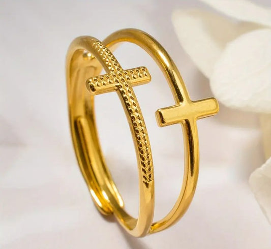 💫 Eternal Bond Cross Ring