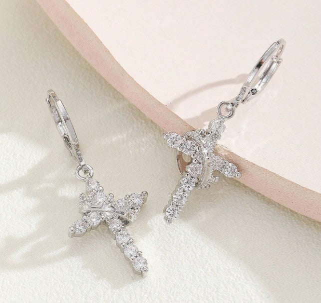 👑 Crowned in Faith™ Cross Earrings (Gold & Silver)