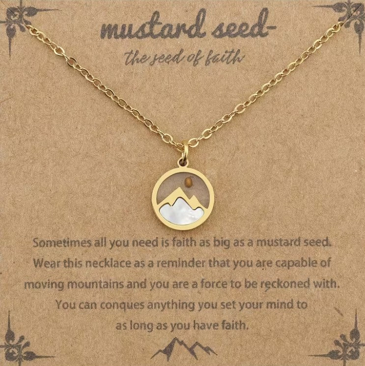 🌄 Mustard Seed Faith™ Mountain Necklace (Gold & Silver)